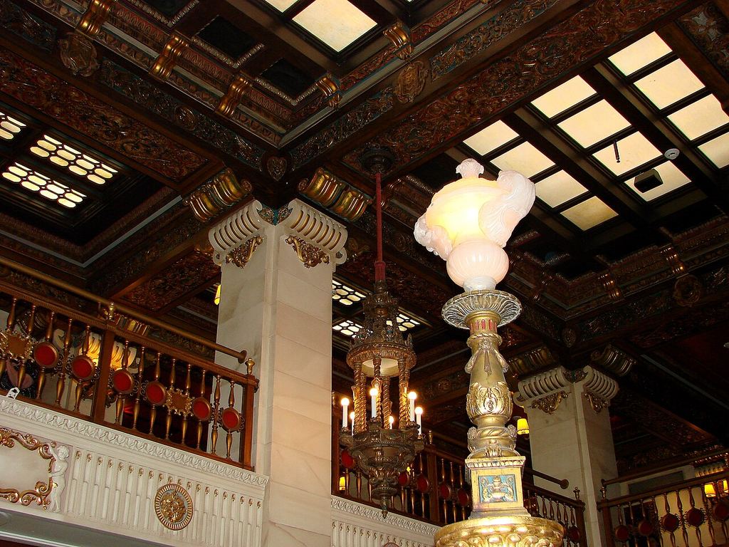 Inside the historic hotel.