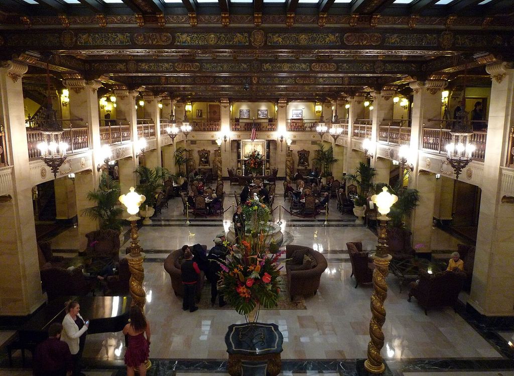 The lobby and mezzanine.