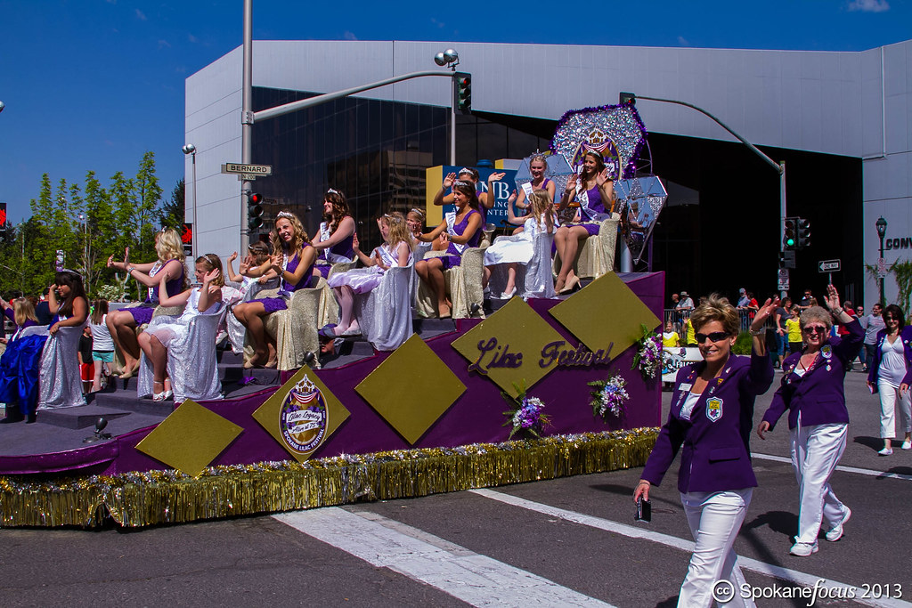 The Lilac Festival royalty float in the Junior Lilac Parade, 2013.
