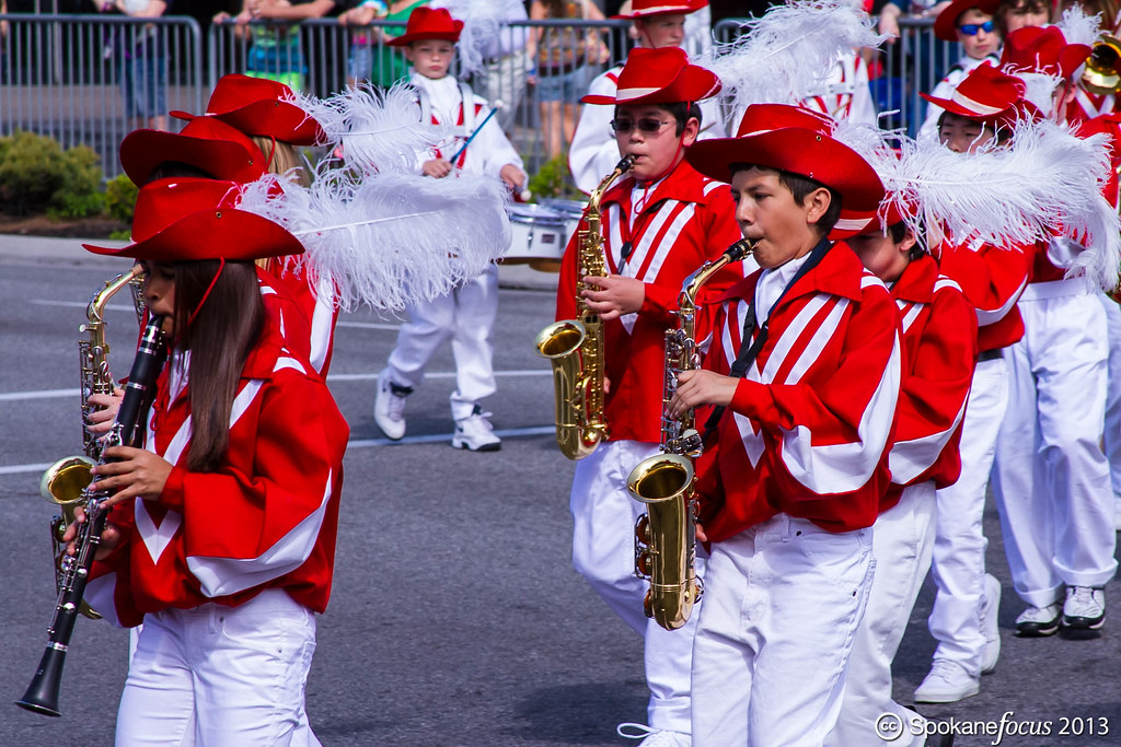 A youth marching band in the Junior Lilac Parade, 2013.