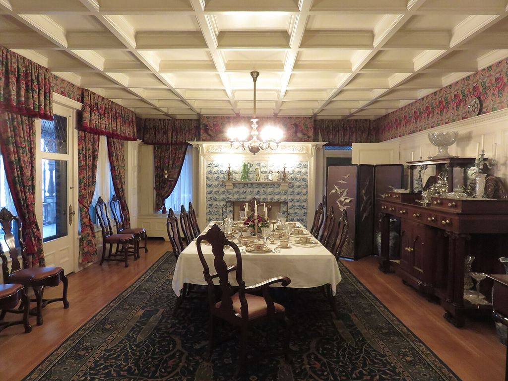The dining room inside Campbell House.